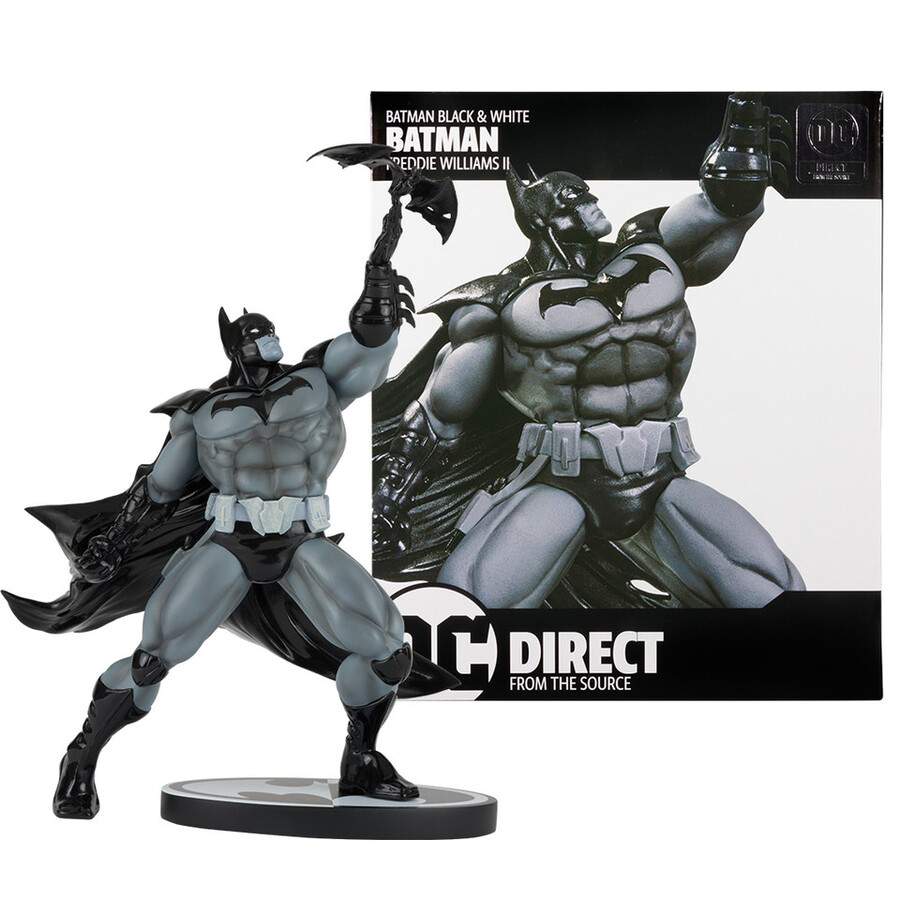 batman black white-batman by freddie williams ii 7 resin statue