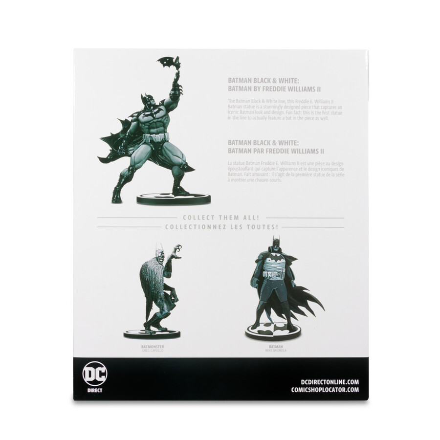 batman black white-batman by freddie williams ii 7 resin statue