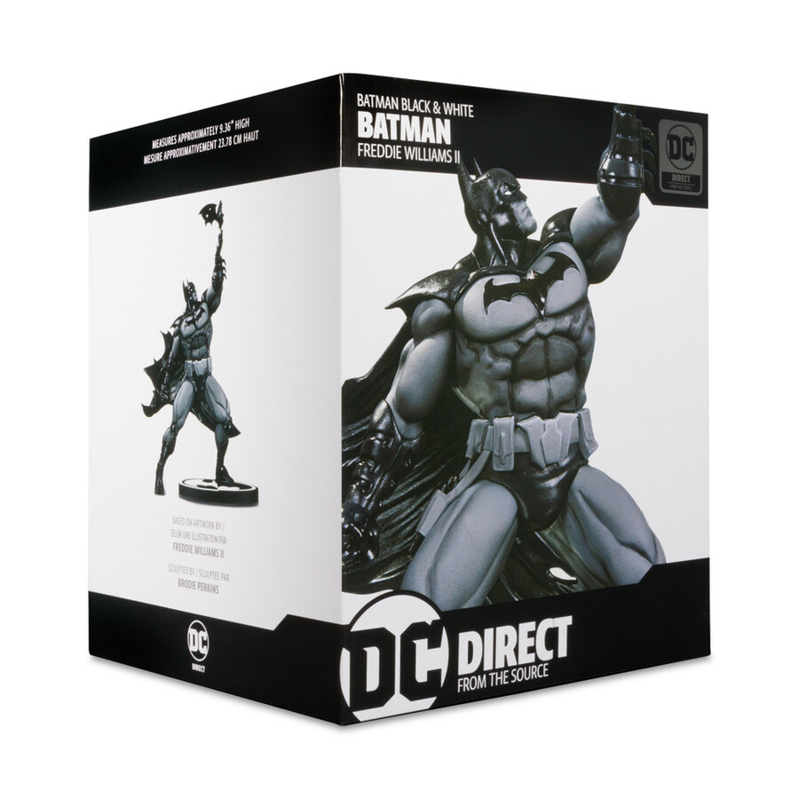 batman black white-batman by freddie williams ii 7 resin statue