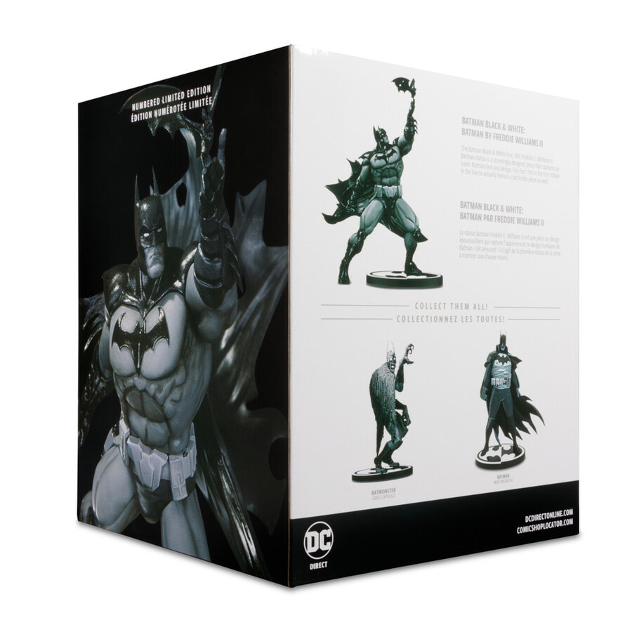 batman black white-batman by freddie williams ii 7 resin statue