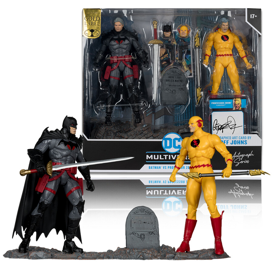 batman vs professor zoom flashpoint autograph series gold label 2-pack 7 figure