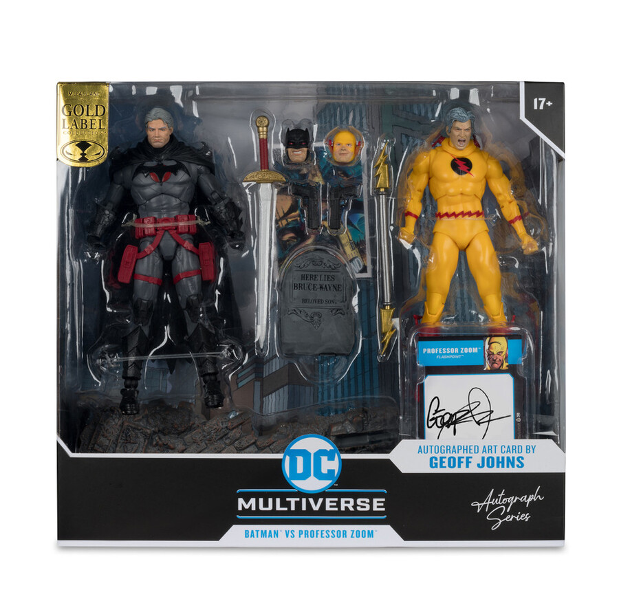 batman vs professor zoom flashpoint autograph series gold label 2-pack 7 figure
