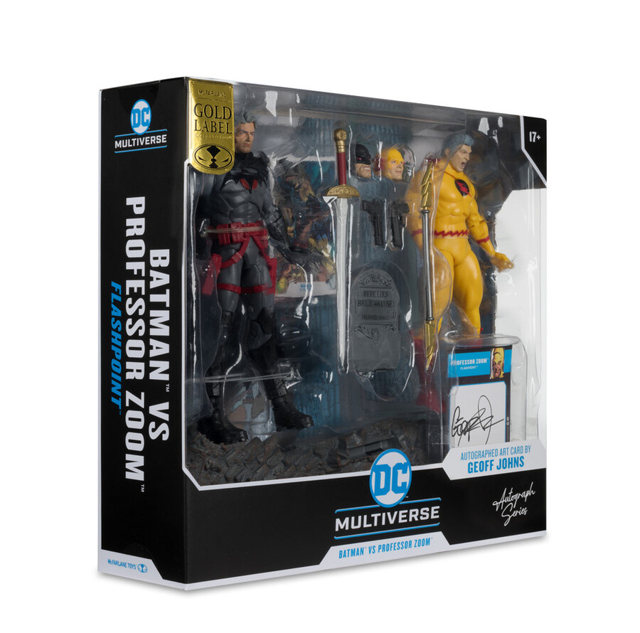 batman vs professor zoom flashpoint autograph series gold label 2-pack 7 figure