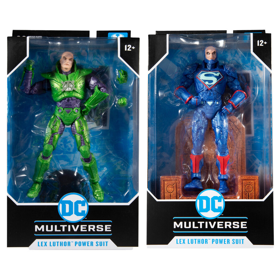 lex luthor wgreen power suit blue power suit 7 figures combo 2