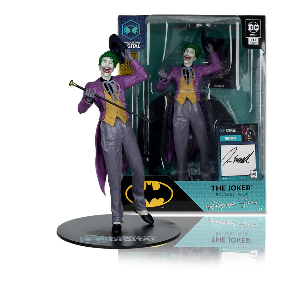 the joker by jason fabok the three jokers autograph edition 16 scale pvc statue wmcfarlane toys digital collectible