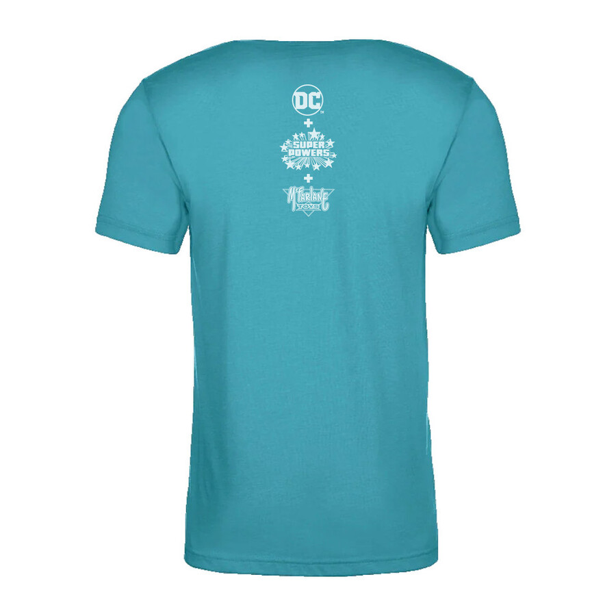 dc super powers superheroes t-shirt vintage blue mts exclusive
