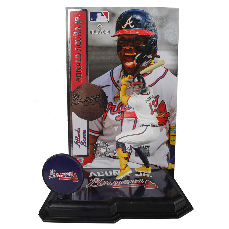 ronald acuna jr. atlanta braves mlb bundle 2 regular and platinum chase 7 figures mcfarlanes sportspicks