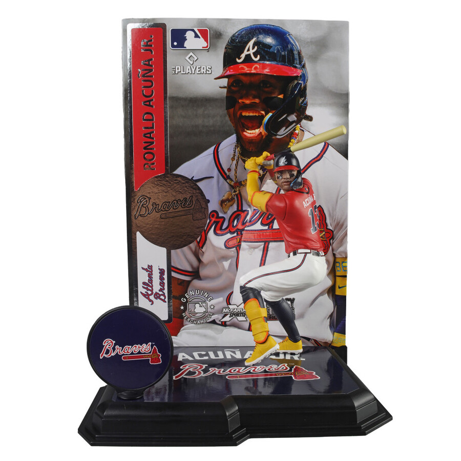 ronald acuna jr. atlanta braves mlb bundle 2 regular and platinum chase 7 figures mcfarlanes sportspicks