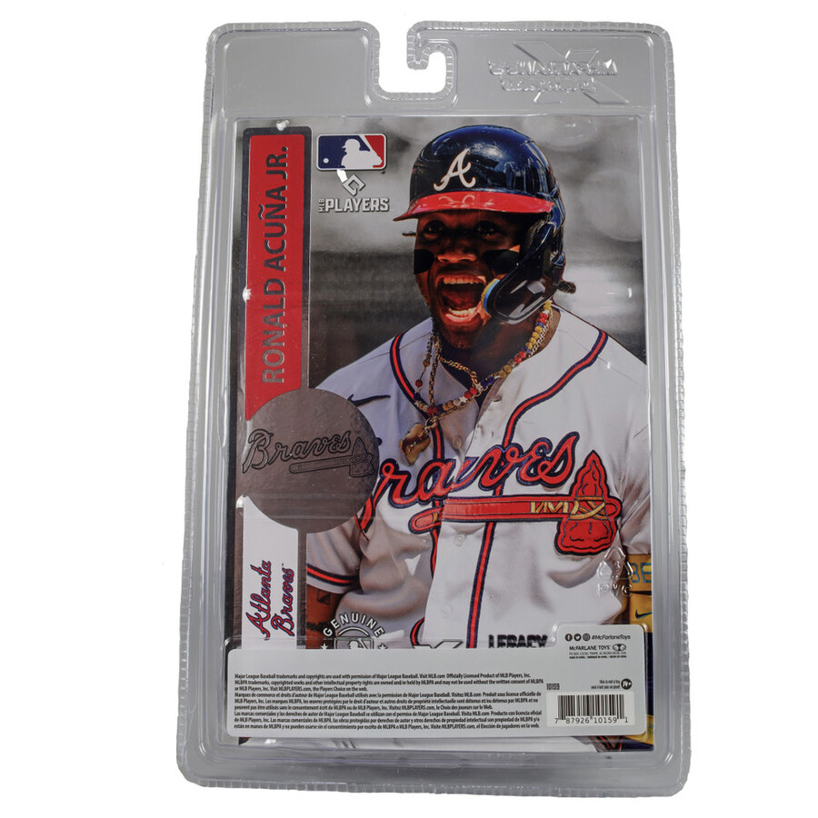 ronald acuna jr. atlanta braves mlb bundle 2 regular and platinum chase 7 figures mcfarlanes sportspicks