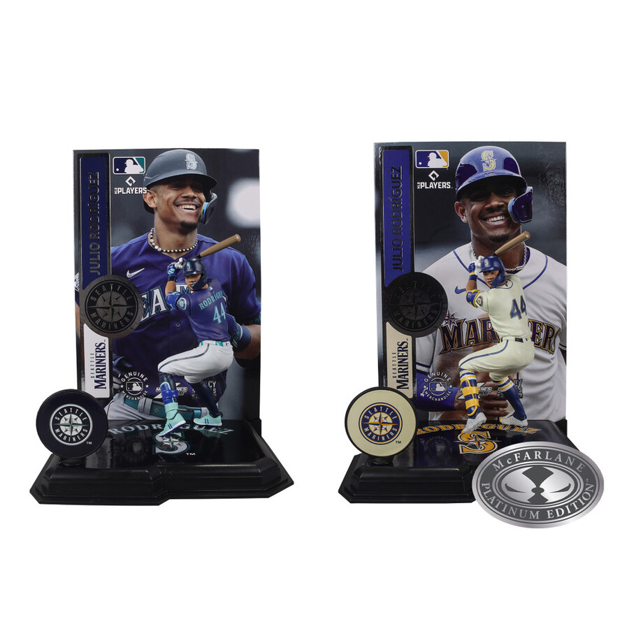 julio rodriguez seattle mariners mlb bundle 2 regular and platinum chase 7 figures mcfarlanes sportspicks