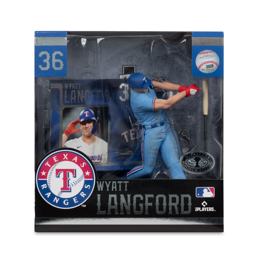wyatt langford texas rangers mlb bundle 2 regular and platinum chase 7 figures mcfarlanes sportspicks