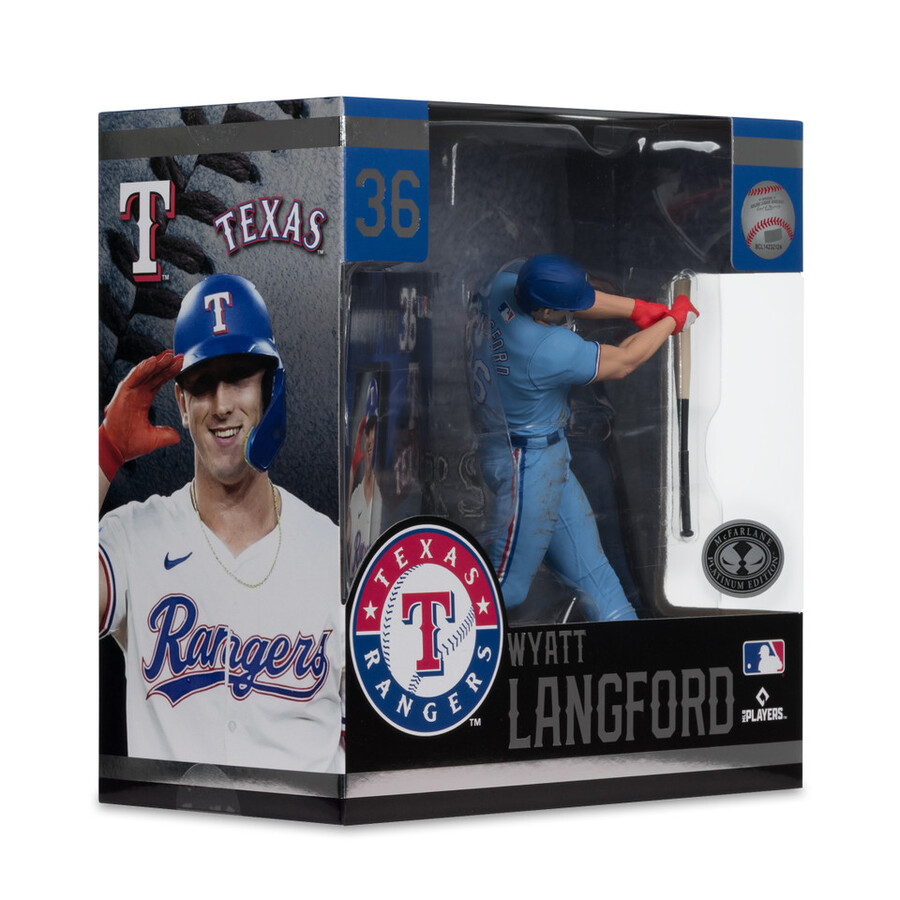 wyatt langford texas rangers mlb bundle 2 regular and platinum chase 7 figures mcfarlanes sportspicks