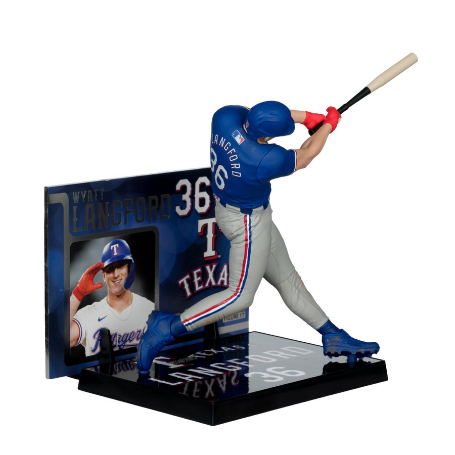 wyatt langford texas rangers mlb bundle 2 regular and platinum chase 7 figures mcfarlanes sportspicks