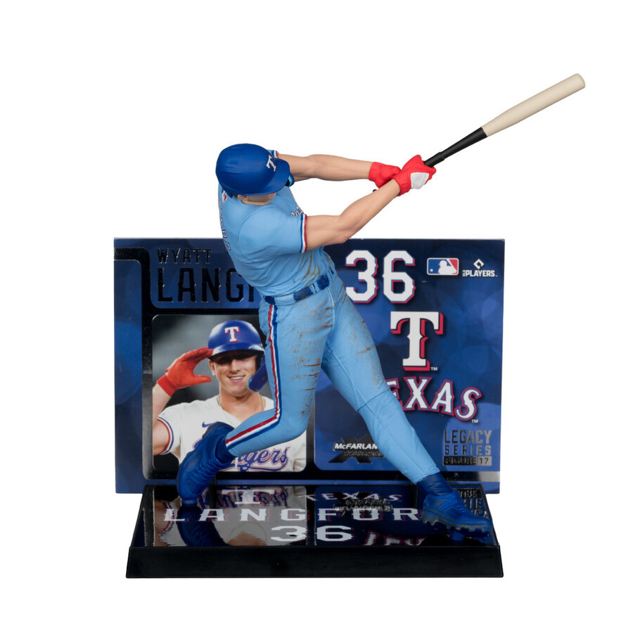 wyatt langford texas rangers mlb bundle 2 regular and platinum chase 7 figures mcfarlanes sportspicks