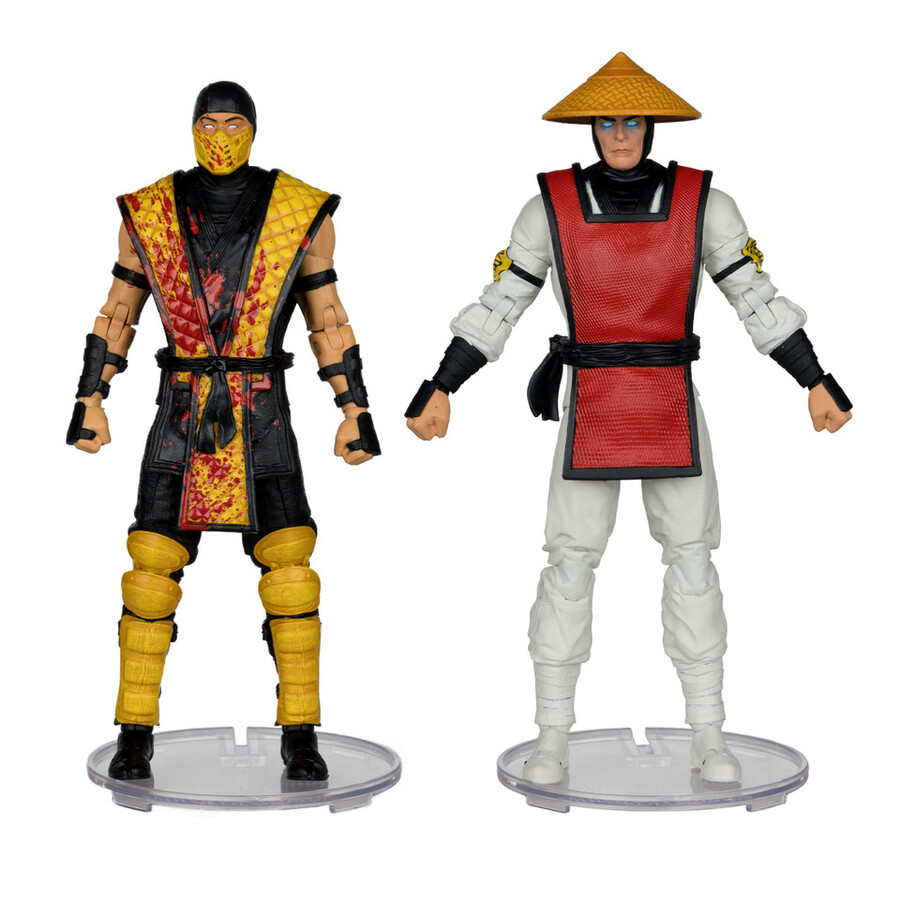 scorpion vs raiden mortal kombat klassic 2-pack 7 figures