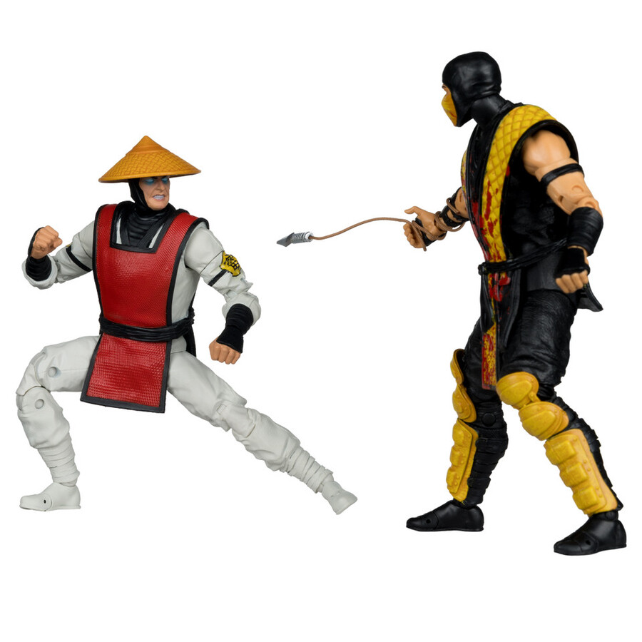 scorpion vs raiden mortal kombat klassic 2-pack 7 figures