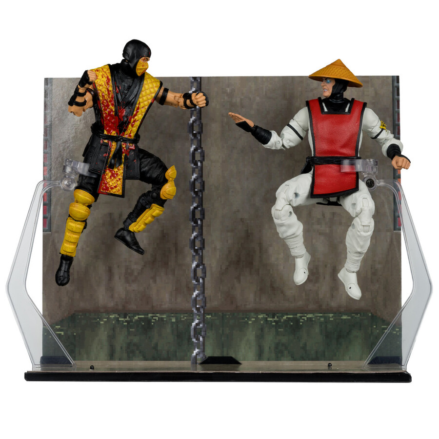 scorpion vs raiden mortal kombat klassic 2-pack 7 figures
