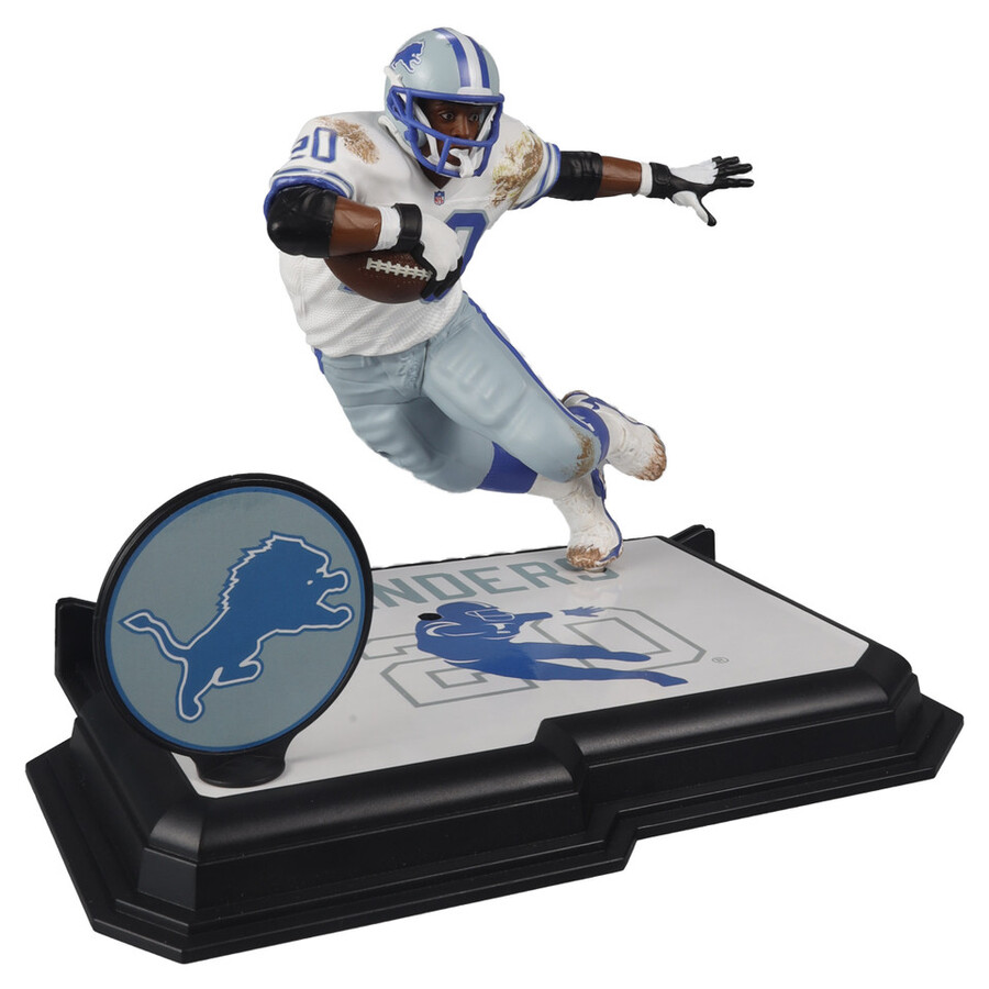barry sanders wwhite jersey detroit lions nfl 7 figure mcfarlanes sportspicks