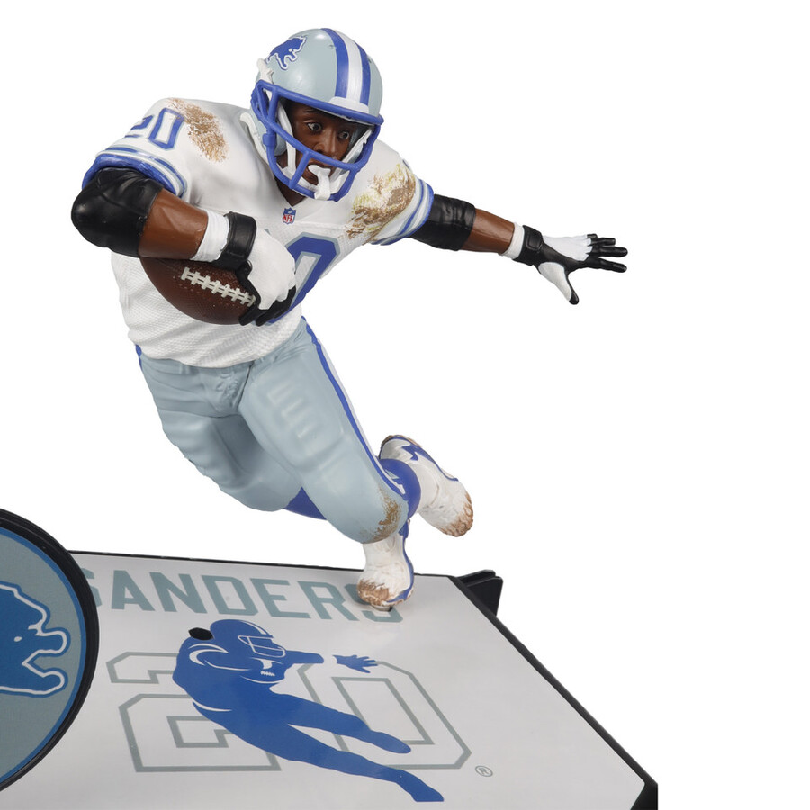 barry sanders wwhite jersey detroit lions nfl 7 figure mcfarlanes sportspicks