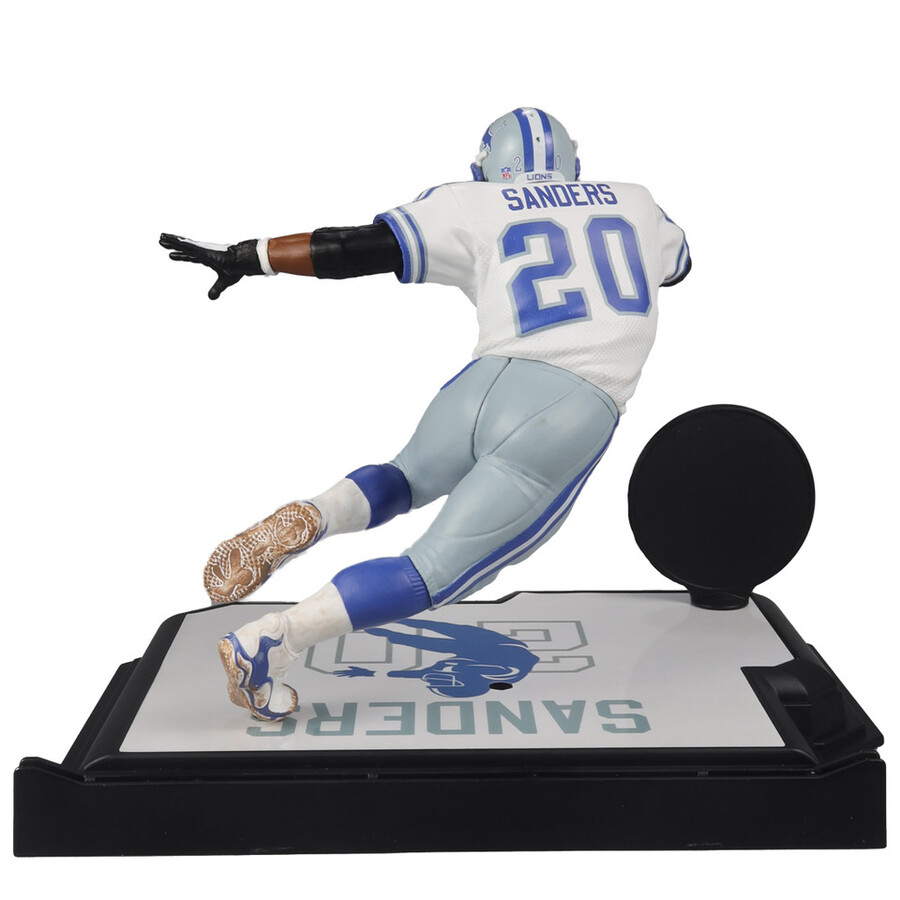 barry sanders wwhite jersey detroit lions nfl 7 figure mcfarlanes sportspicks