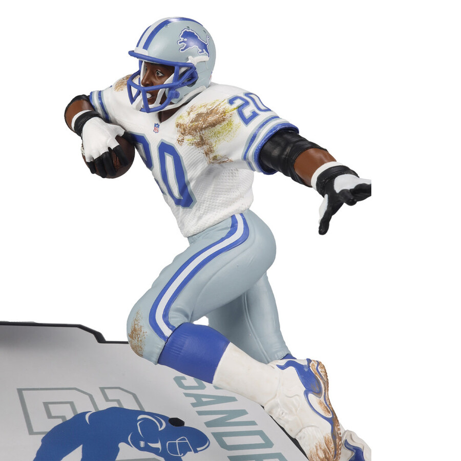 barry sanders wwhite jersey detroit lions nfl 7 figure mcfarlanes sportspicks
