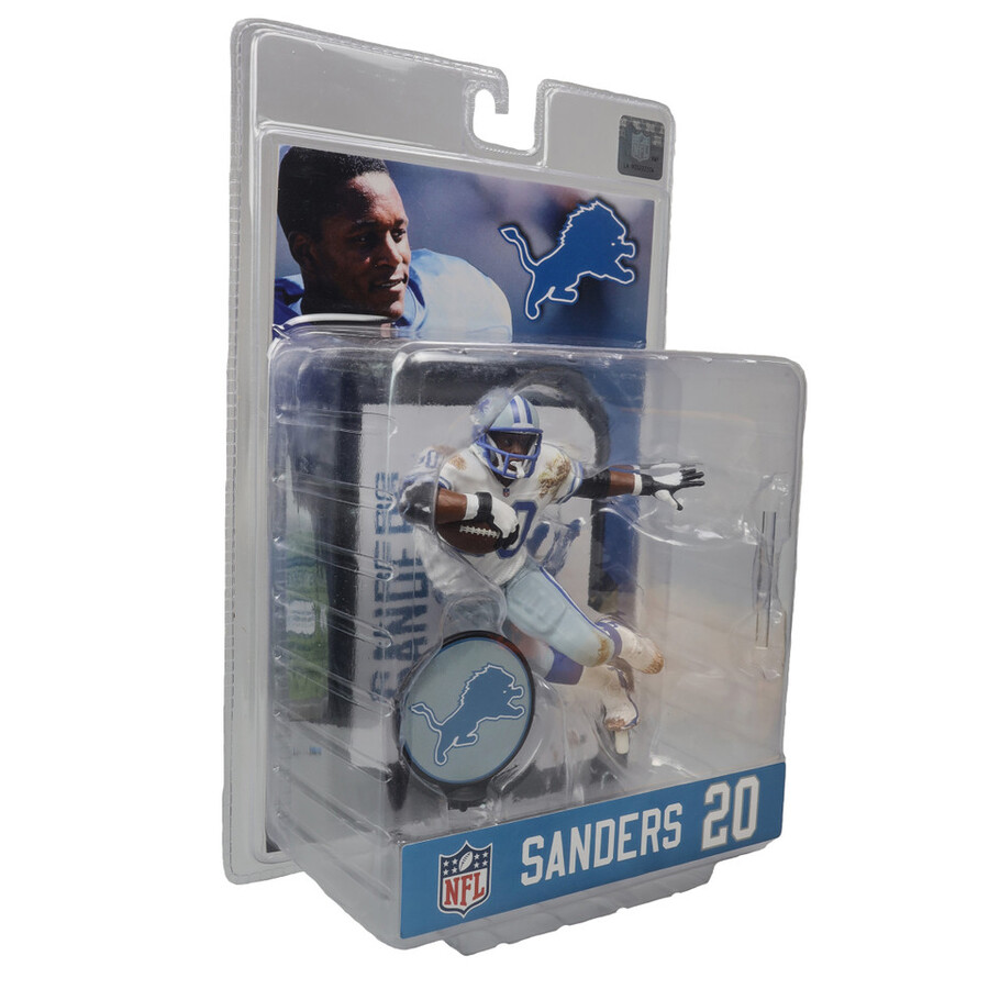 barry sanders wwhite jersey detroit lions nfl 7 figure mcfarlanes sportspicks