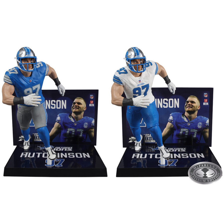 aidan hutchinson detroit lions nfl bundle 2 regular and platinum chase 7 figures mcfarlanes sportspicks