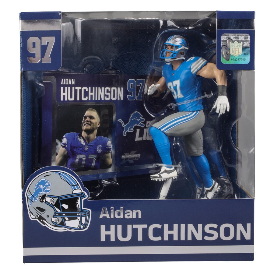 aidan hutchinson detroit lions nfl bundle 2 regular and platinum chase 7 figures mcfarlanes sportspicks