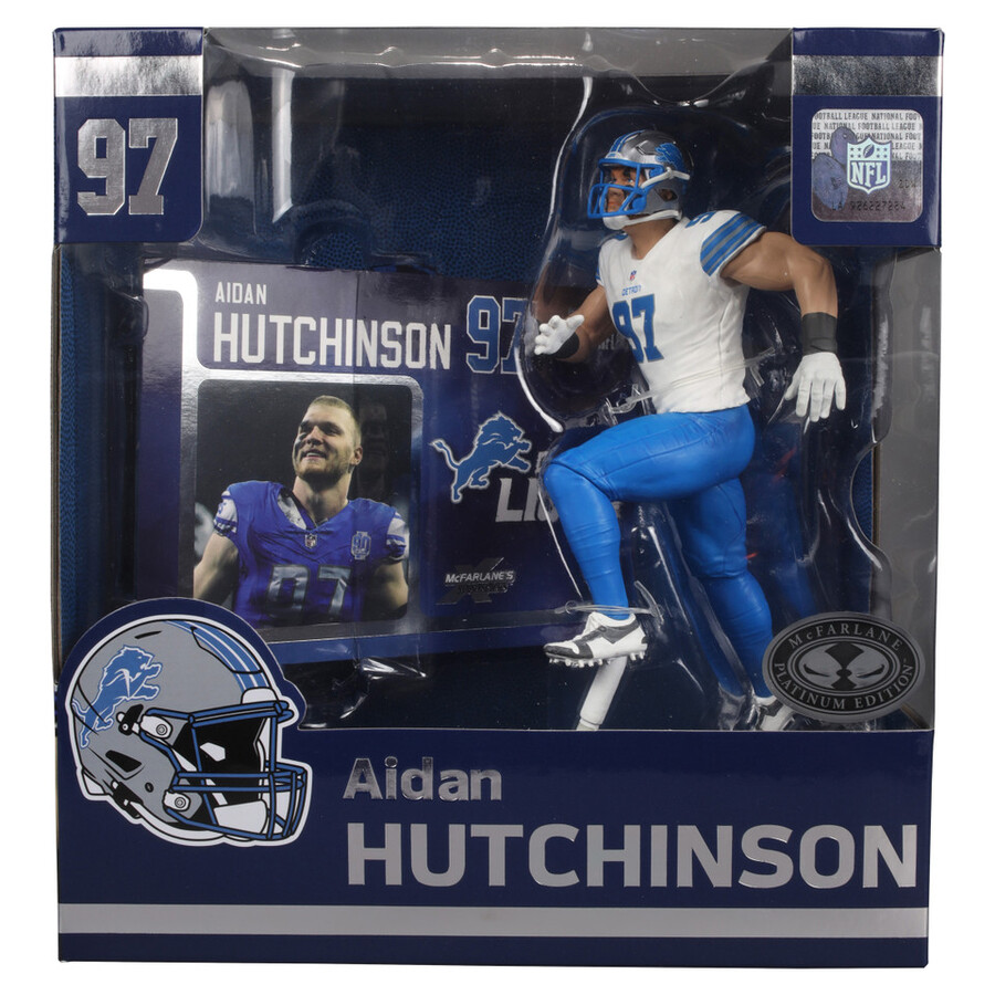 aidan hutchinson detroit lions nfl bundle 2 regular and platinum chase 7 figures mcfarlanes sportspicks
