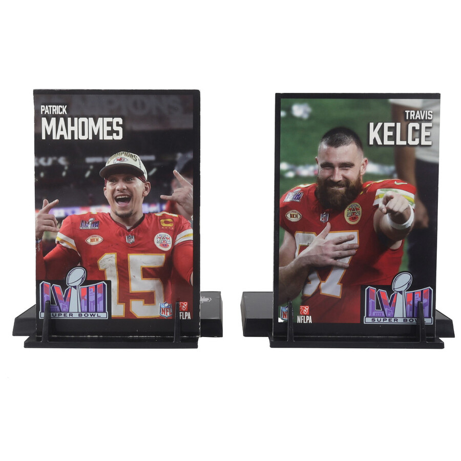 travis kelce and patrick mahomes super bowl lviii kansas city chiefs nfl 2-pack 7 figures mcfarlanes sportspicks