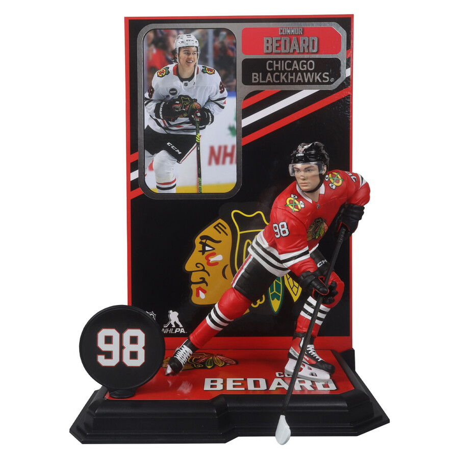connor bedard in new pose chicago blackhawks nhl 7 figure mcfarlanes sportspicks