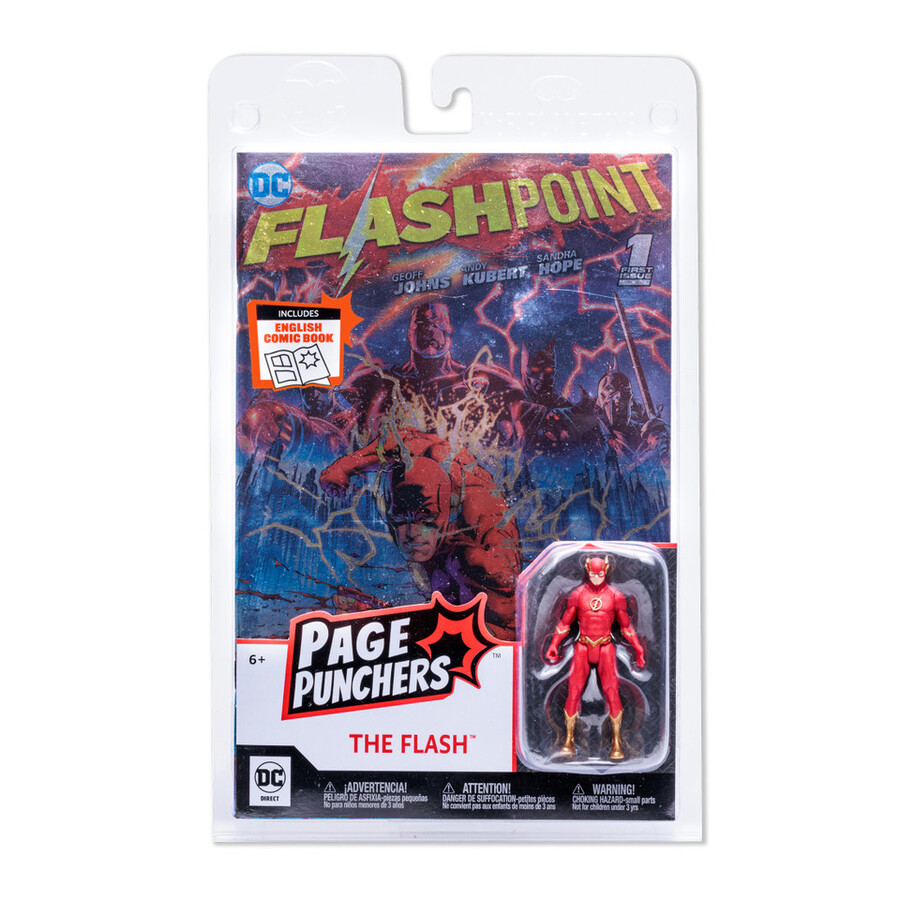 the flash wmetallic comic variant dc page punchers 3 figure
