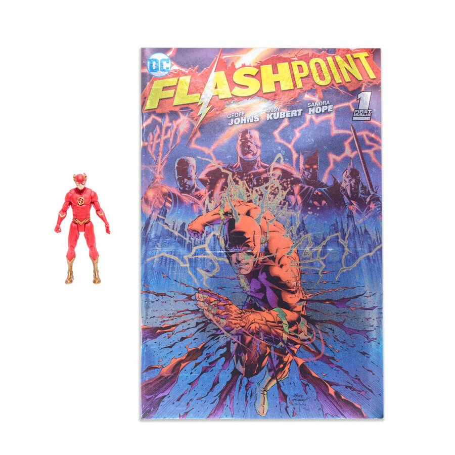 the flash wmetallic comic variant dc page punchers 3 figure