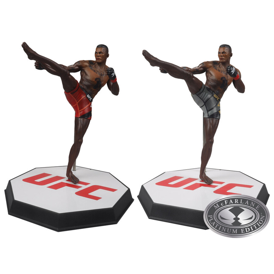 israel adesanya ufc bundle 2 regular and platinum chase 7 figures mcfarlanes sportspicks