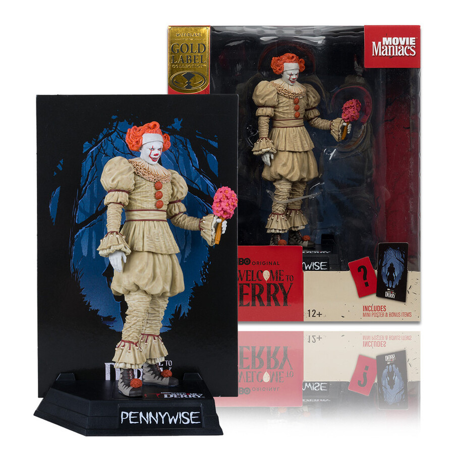 pennywise flashback welcome to derry 6 posed figure gold label